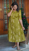 Doll Printed dress (olive green)