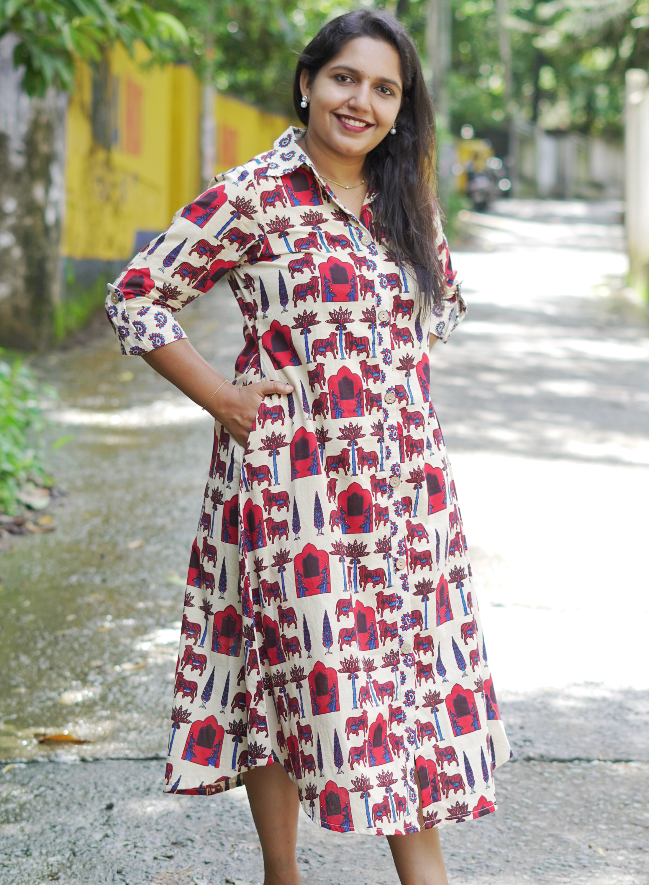 Madhuri Ajrak Off-White