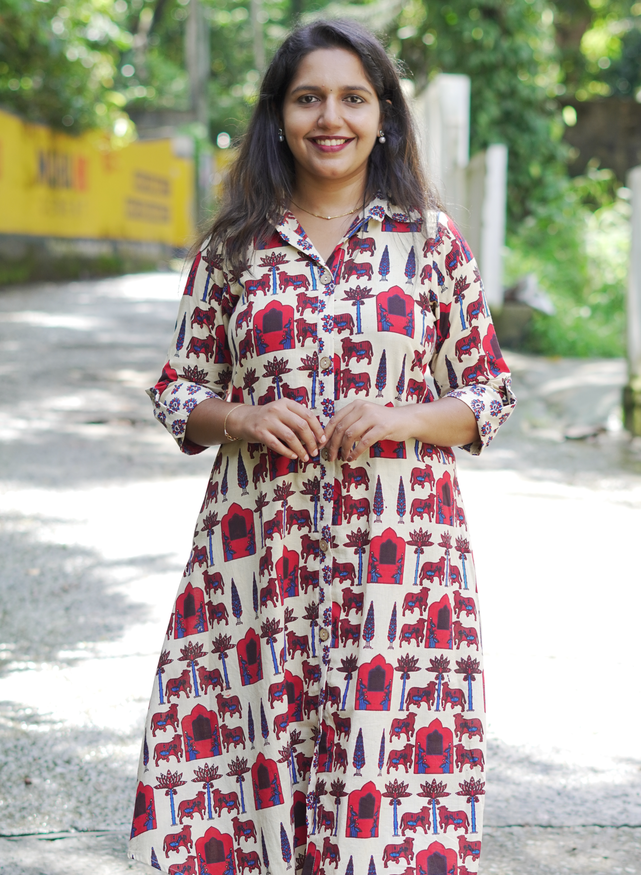 Madhuri Ajrak Off-White