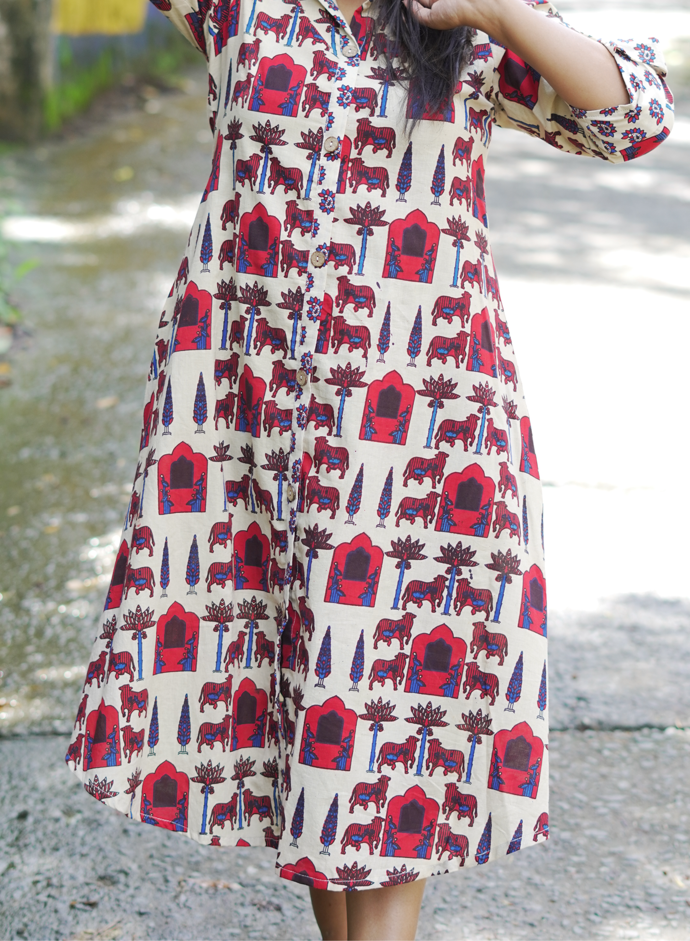 Madhuri Ajrak Off-White