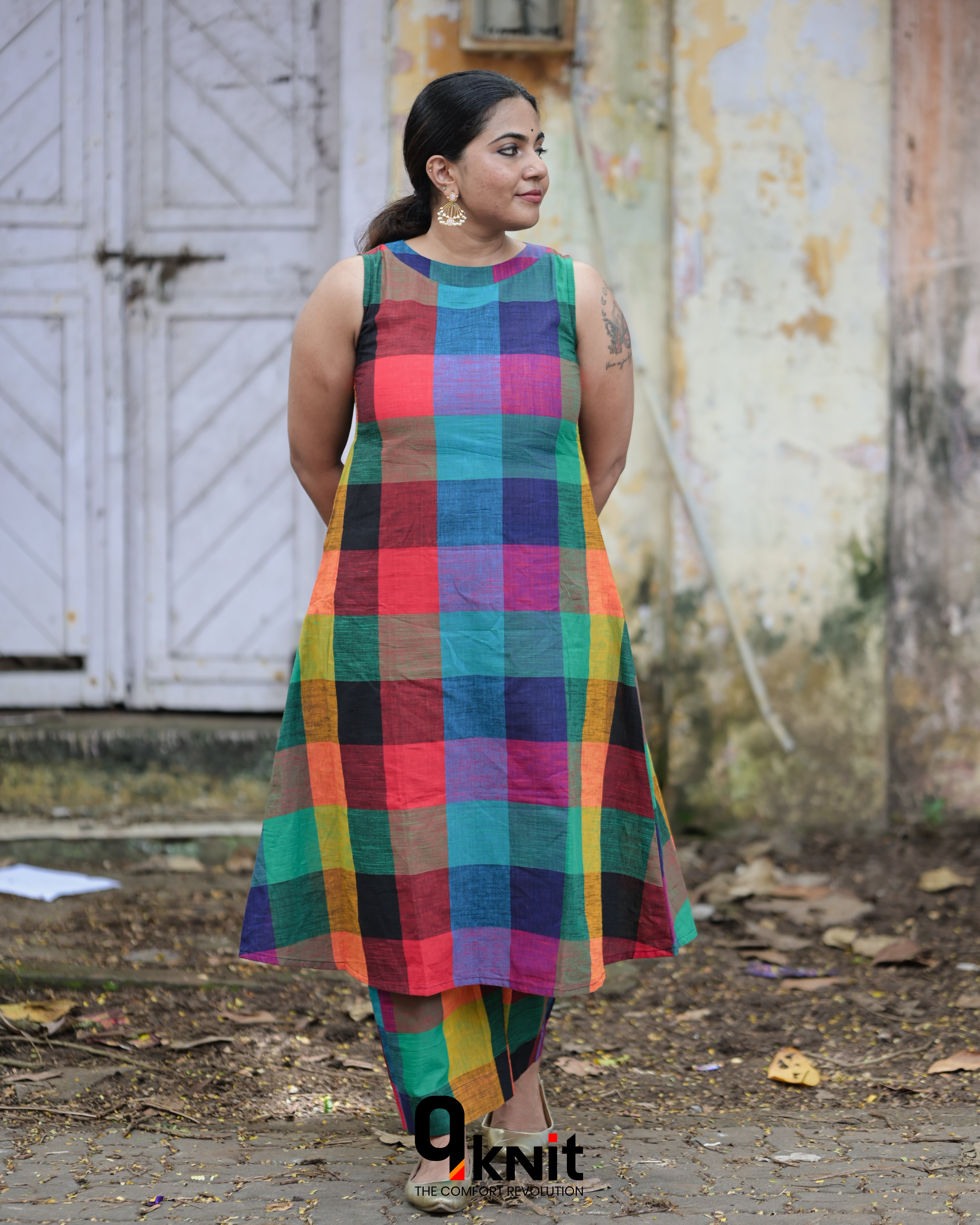 Madras KattamCo-ord Set