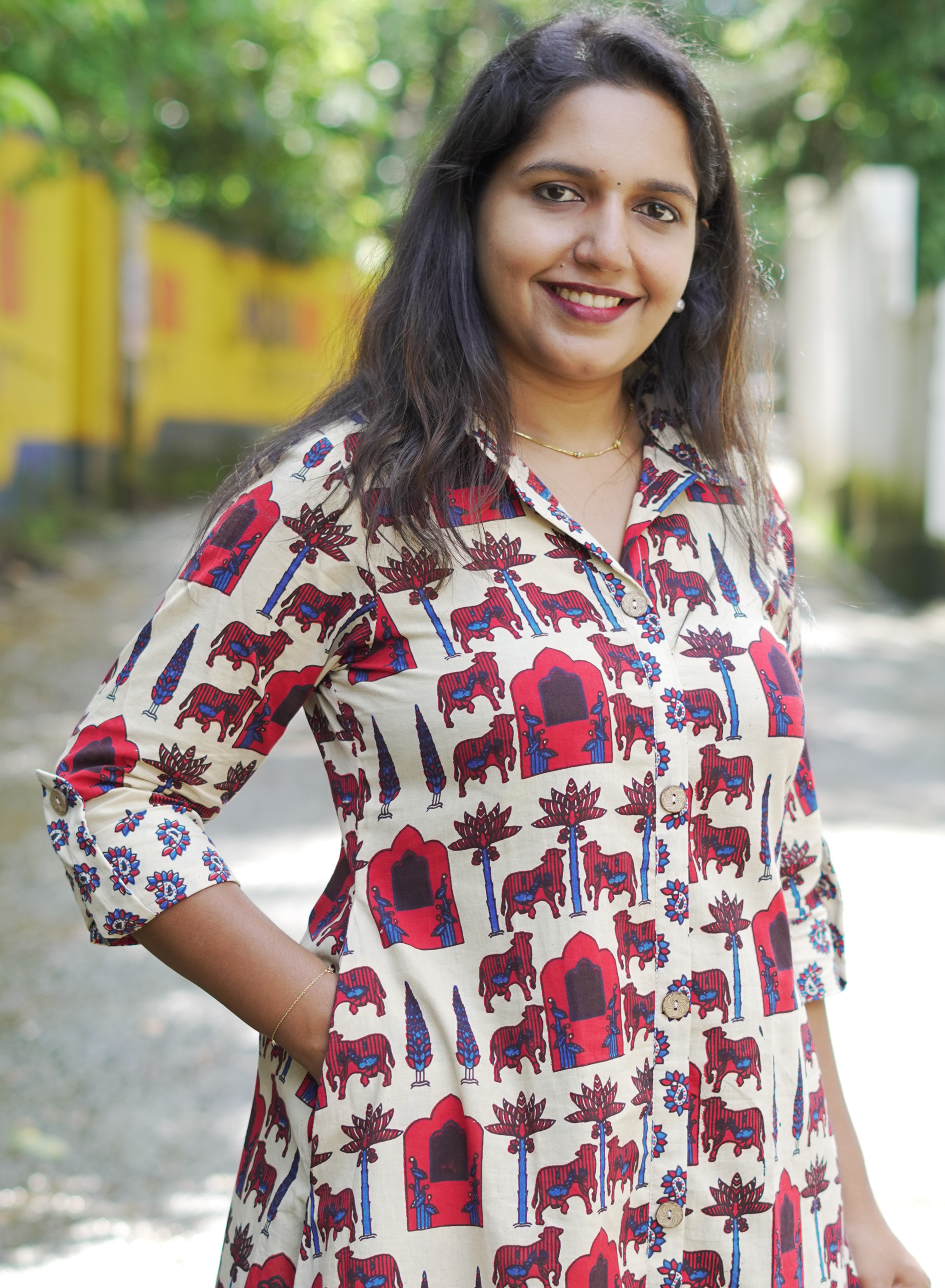 Madhuri Ajrak Off-White
