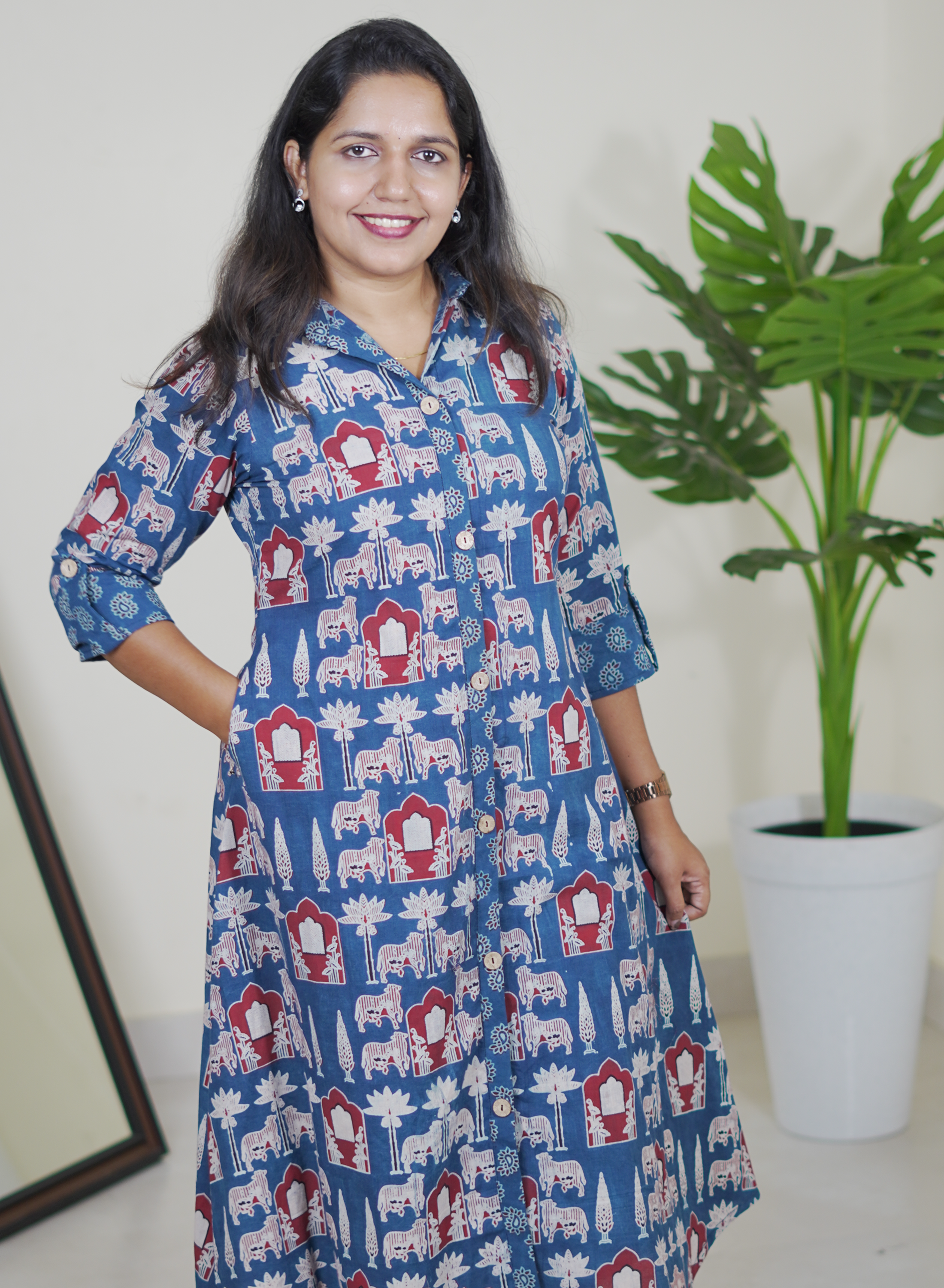 Madhuri (Ajrak Blue)