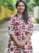 Madhuri Ajrak Off-White
