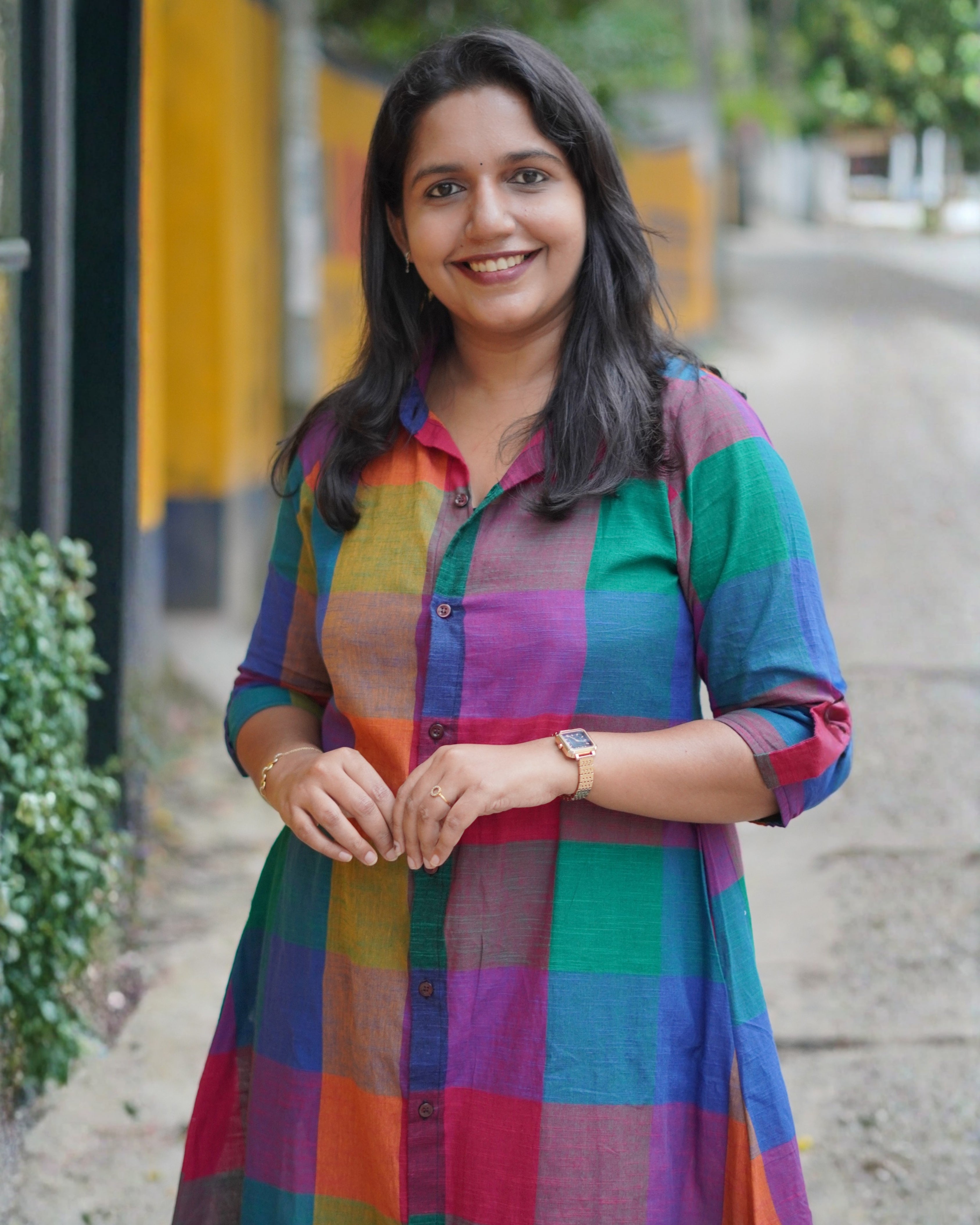 Madras kattam Shirt dress