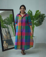 Madras kattam Shirt dress